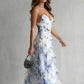 V-Neck, Spaghetti-Strap, Layered Organza Fairy-Skirt, For Spring And Summer Events – Light Women's Dress