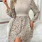 Elegant Floral Print Womens Dress with Long Sleeves for Summer and Formal Occasions-3