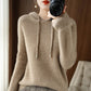 Drop Shoulder Knit – Plush Cozy Women's Hooded Sweater