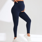 Variant image for Comfortable Maternity Leggings with Supportive Stretch Belt for Pregnancy and Postpartum, Full-Length Yoga Pants-9