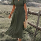 Elegant Women's Long Dress with Wide Sleeves and Stylish Neckline, Perfect for Formal Occasions and Casual Wear-4