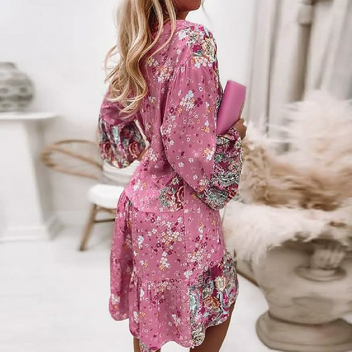 Elegant Boho Dress for Women, Loose-Fitting Knee-Length Casual and Special Occasion Wear in Breathable Fabric-4