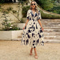Elegant White Maxi Dress for Women, Long Sleeve Flattering Fit for Special Occasions and Parties-4