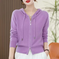 Light Women's Zip Hoodie - Relaxed Knit For Spring