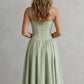 Light Women's Dress - bustier bodice, A-line skirt, polyester, for spring events