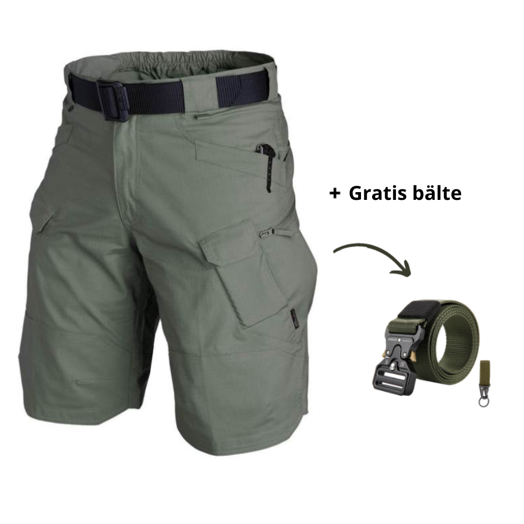 Variant image for Men's Black Cargo Shorts with 7 Pockets, Lightweight Water-Repellent Fabric for Outdoor Adventures-19