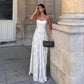 Long Floral Jacquard Bustier Dress for Women - Elegant Wedding Guest Dress and Formal Cocktail Dress-2