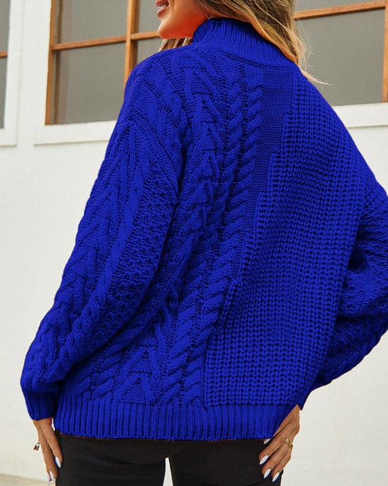 Women's Warm Turtleneck Sweater - Slim, Chunky Knit, Winter