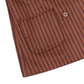 Light women's striped blazer jacket - retro, double-breasted, polyester, for spring/autumn