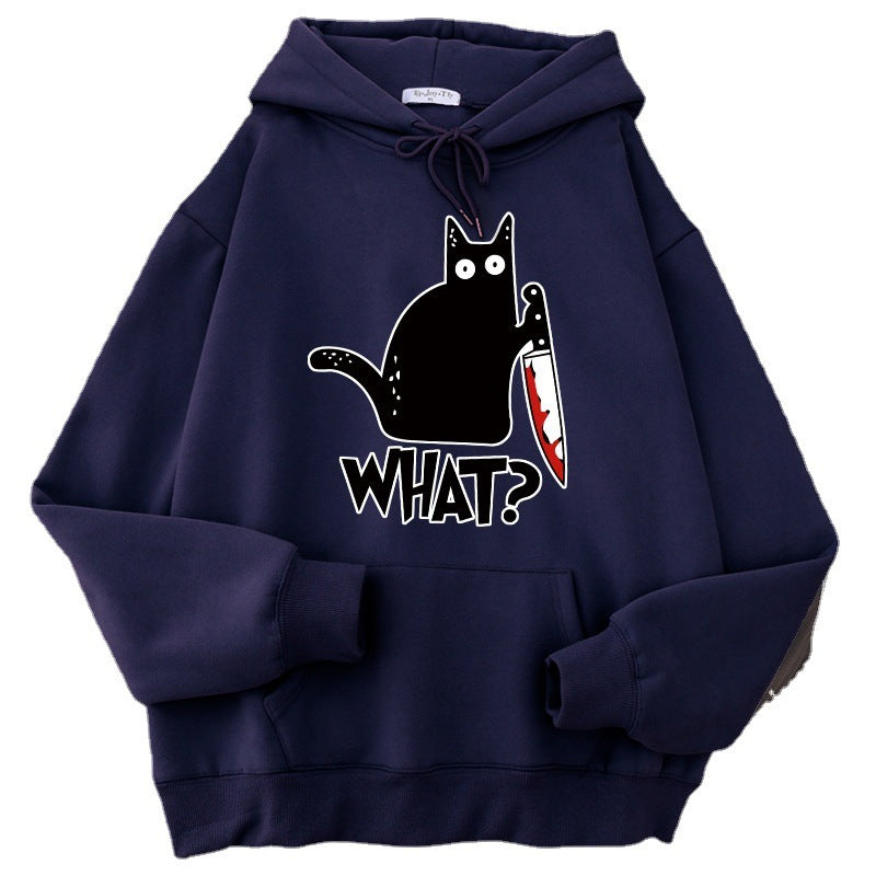 Men’s Oversized Hoodie - Graphic Pullover, Wool Lined Casual