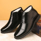 Cozy Warm Mens Ankle Boots - Cap Toe, PU Leather, Winter