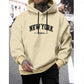 Casual Oversized Mens Hoodie - Pullover Polyester, Urban