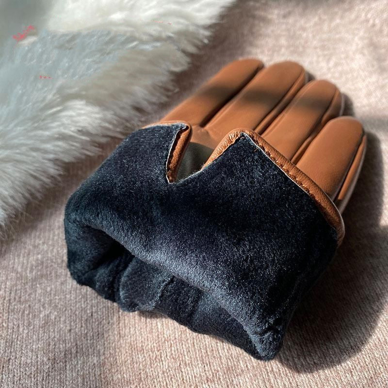 Scalloped Cuff, Lined – Warm Women’s Faux Leather Gloves