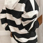 Plush Women’s Hooded Pullover - Striped Relaxed Cotton, Casual