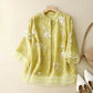 Variant image for Elegant Women's Top with Embroidery, Breathable Cotton Blend Blouse in Various Colors and Sizes-16