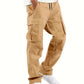 Oversized Black Cargo Pants for Men with Multiple Pockets, Comfortable Fit and Durable Cotton Blend Trousers-2