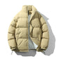 Relaxed Warm Men Down Coat - Boxy Puffer, Polyester, Urban
