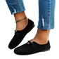 Plush Women's Shoes - Round-Toe Flat Lace-Up, Suede, Multi-Use Regular Use With Cushioned Lining