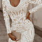 Bodycon Wedding Guest Dress with Flattering Silhouette, High Neckline, and Rucked Sides for Women-2