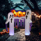 White 9.8ft Ghost Arch Inflatable Halloween Yard Decor