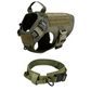 Tactical Dog Harness No-Pull With Front And Back D-Rings Fast-Release Buckles Top Handle Heavy-Duty Training