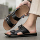 men's Non-slip sandals - double-buckle, PU leather, beach-ready footwear for everyday wear