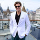 Slim-Fit, Patch Pockets With Flaps, Polyester Blend, Casual Wear – Fitted Men's Blazer