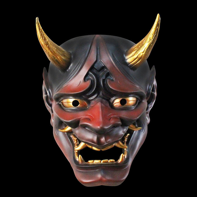 Resin2025 Edition Demon Mask Full Face Horned Cosplay Halloween