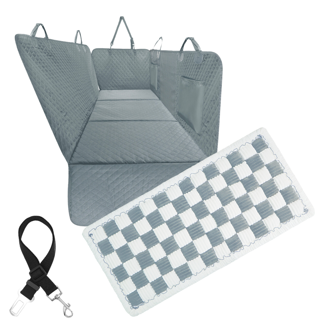 Car Seat Cover Hammock Water-Resistant Protector With Storage Pockets And Mesh Window For Cars And Trucks Fall 2025 Gift