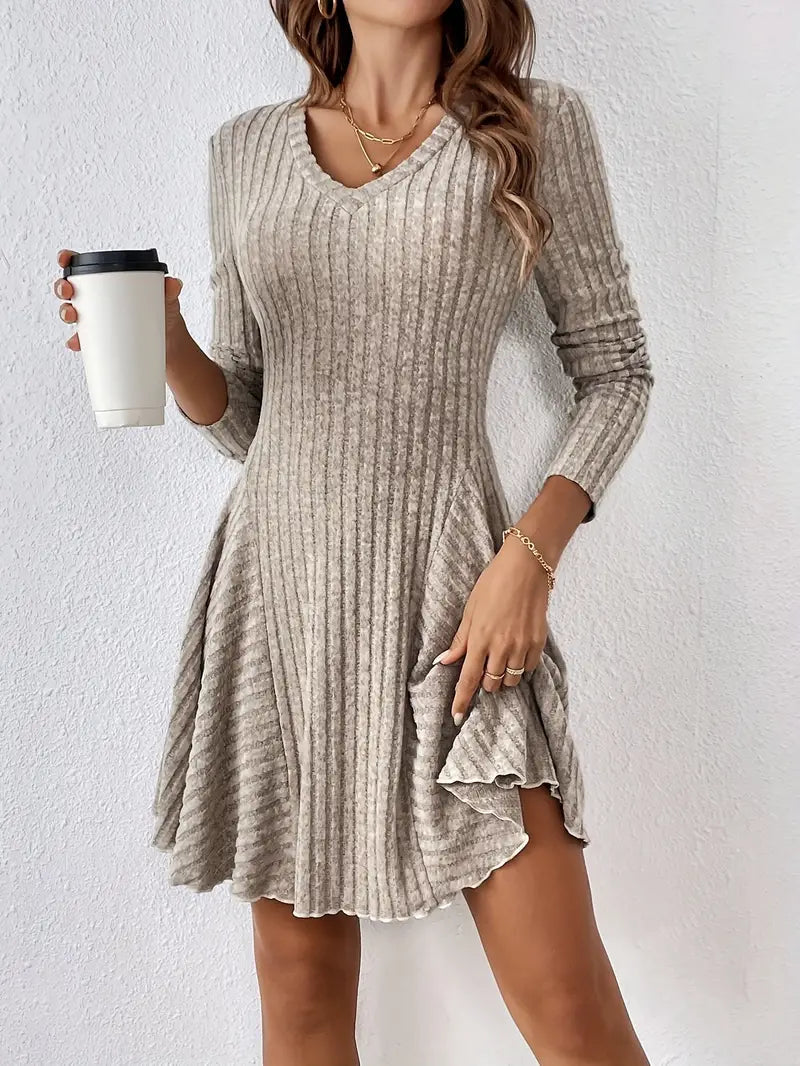 Variant image for Versatile Women's Long-Sleeved Dress for Formal and Casual Occasions, Comfortable Fit, Soft Fabric, Multiple Colors Available-1