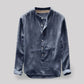 Men's Linen Dress Shirt - Classic Elegance with Modern Comfort, Available in Sizes M-4XL-1