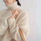 Cashmere Sweater - Plush Oversized Turtleneck Knit for Women