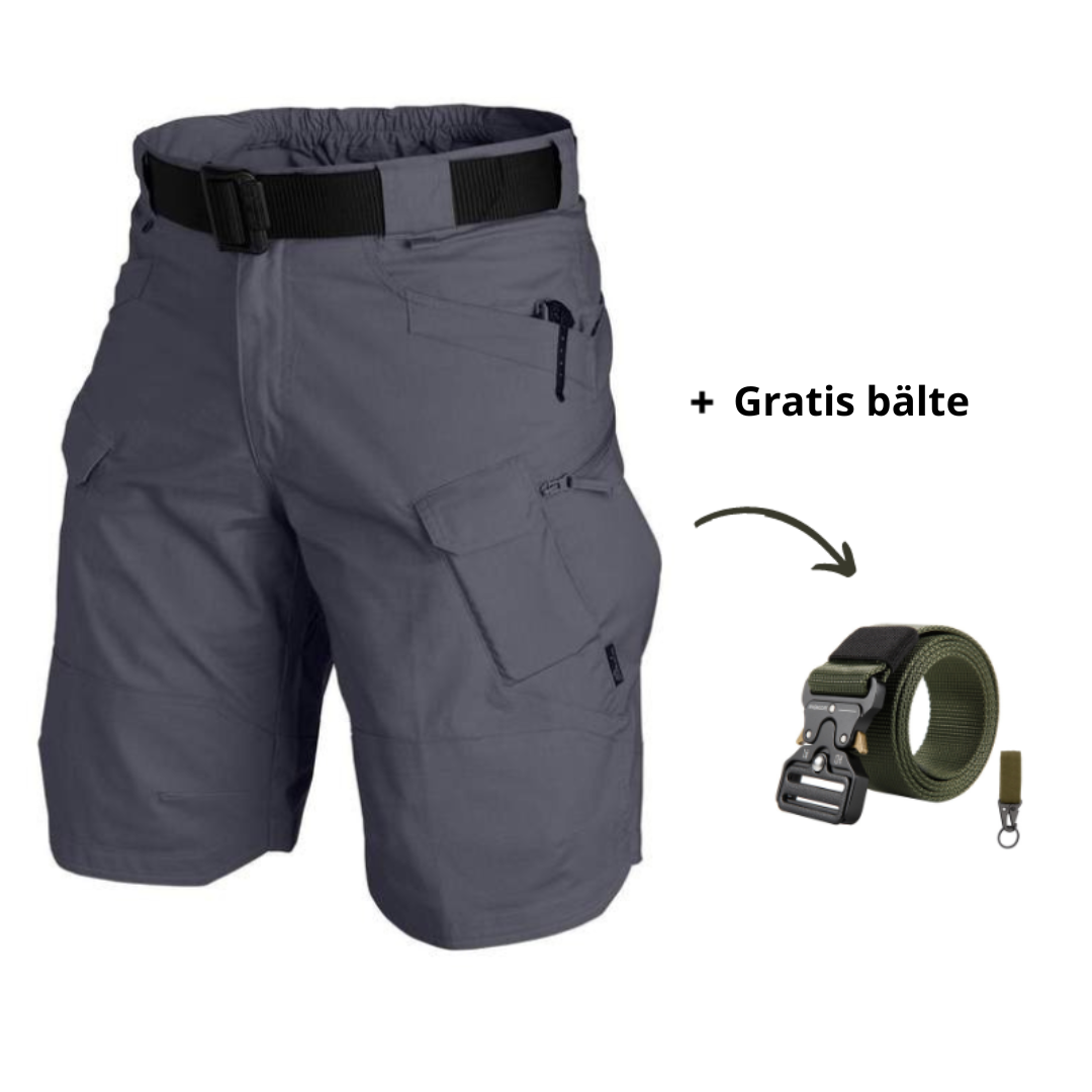 Variant image for Men's Black Cargo Shorts with 7 Pockets, Lightweight Water-Repellent Fabric for Outdoor Adventures-28