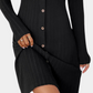 Elegant Long Sleeve Womens Dress with Button Details, Versatile Daily Wear for All Occasions, Comfortable Fit-2