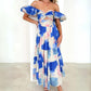 Elegant Long Floral Women���s Dress with Stylish Sleeves - Perfect for Wedding Guests, Summer Parties, and Formal Events-5
