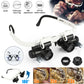 Magnifier Headband LED Jeweler Glasses With 8 Lenses