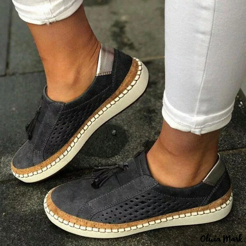 Variant image for Moccasin Slippers for Women, Comfortable Low Heel Slip-On Shoes in Various Colors-37
