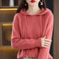 Warm Cozy Womens Knit Hoodie - Relaxed Fit, Plush Knit