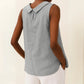 Light women's tank top - round-neck pullover, cotton blend, casual summer wear