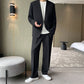 relaxed fit, Korean style, wool blend, for smart casual – Light men's suit set
