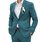 Light men's two-piece suit - slim fit, linen blend, for business banquets and events
