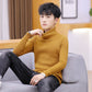 Men’s Fitted Turtleneck Sweater - Slim Fit Cotton Blend