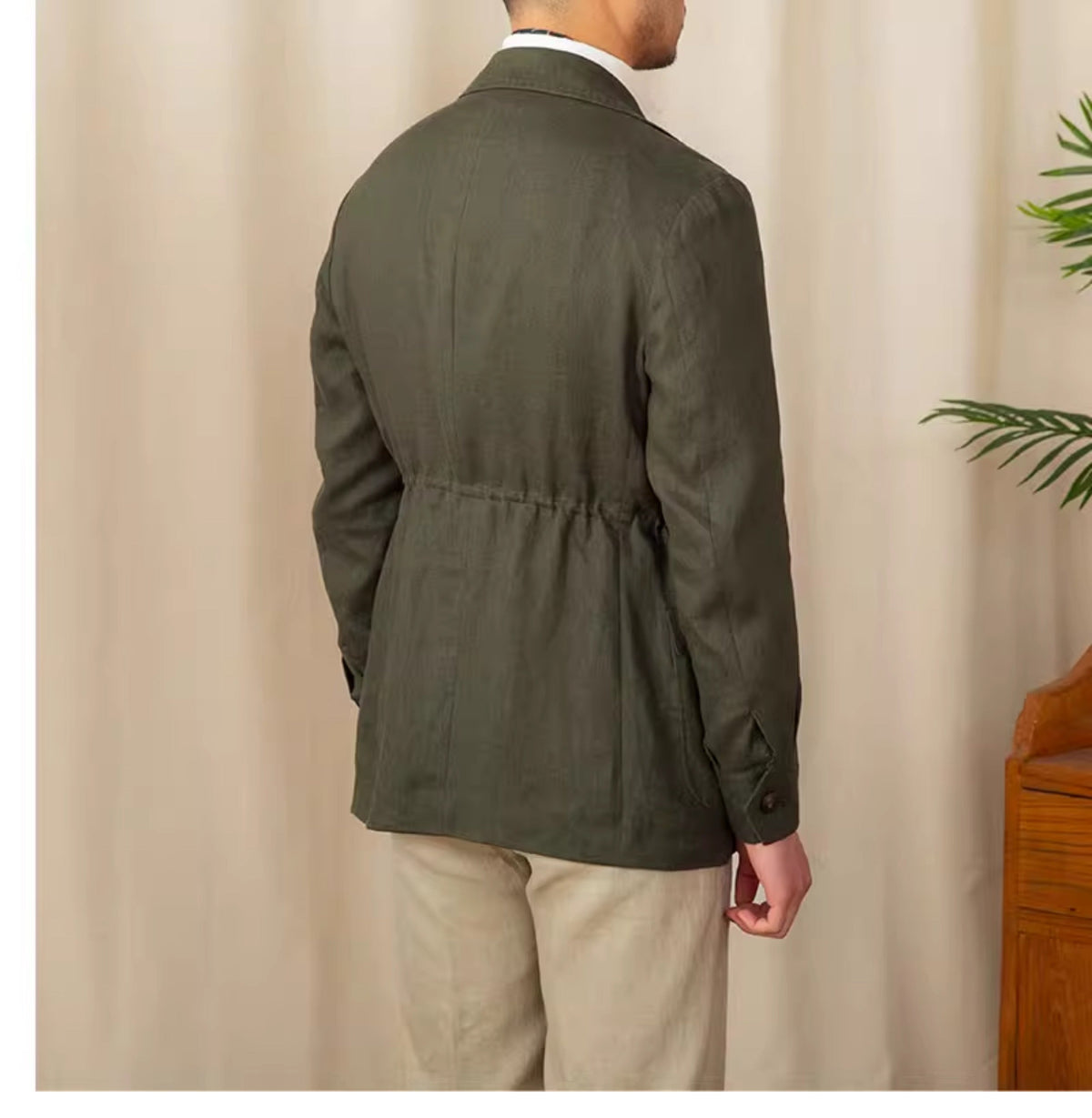 Men's Breathable Linen Jacket - Retro Casual, Single-Breasted, 100% Linen, City Wear