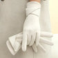 Women's Warm Winter Gloves - Faux Leather Cuff, Fleece