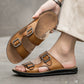 men's Non-slip sandals - double-buckle, PU leather, beach-ready footwear for everyday wear