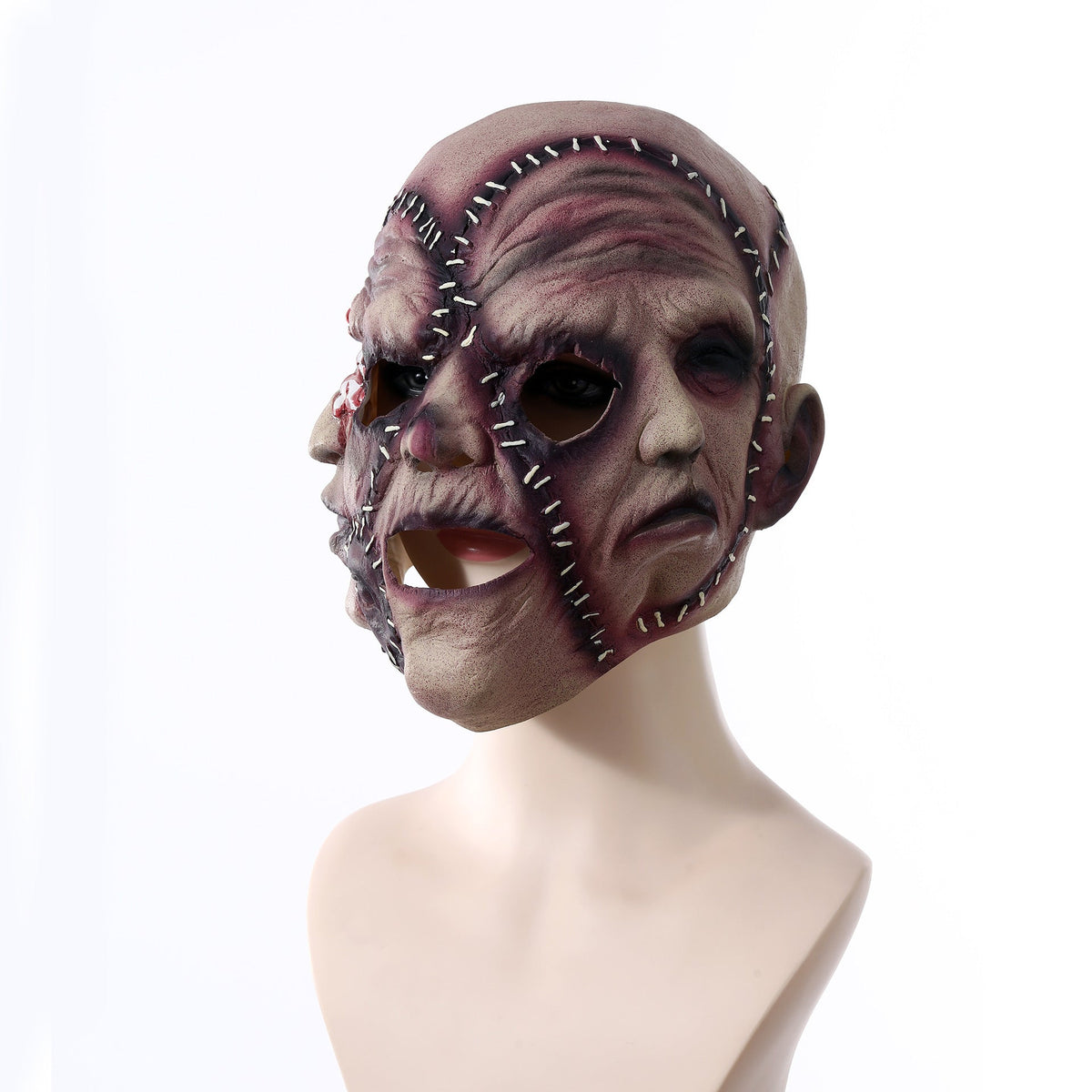 Mask Halloween Three Sided Grimace Latex Cosplay Prop