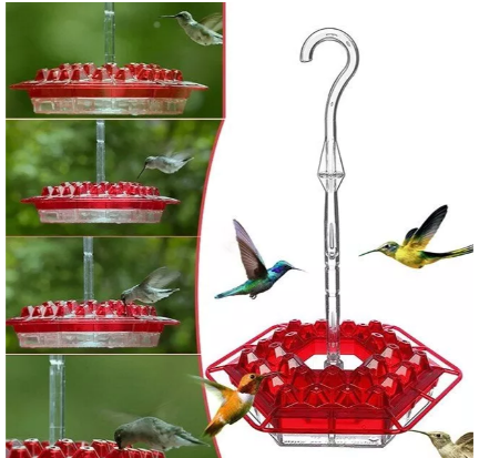Feeder Hummingbird Ant Proof Outdoor Hanging Perch Hex