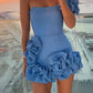 Elegant Floral Mini Dress for Women - Flattering Cocktail Dress for Wedding Guests and Summer Events-1