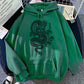 Men’s Warm Hoodie - Dragon Print Pullover, Polyester Casual