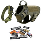 Tactical Dog Harness No-Pull With Front And Back D-Rings Fast-Release Buckles Top Handle Heavy-Duty Training